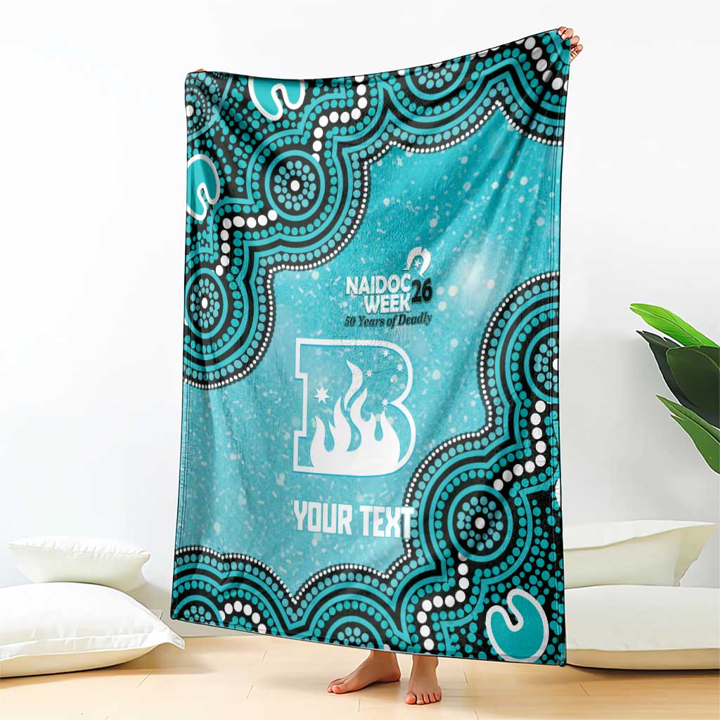 Brisbane Heat NAIDOC Week 2026 Custom Blanket 50 Years Deadly Indigenous Art Glitter Effect