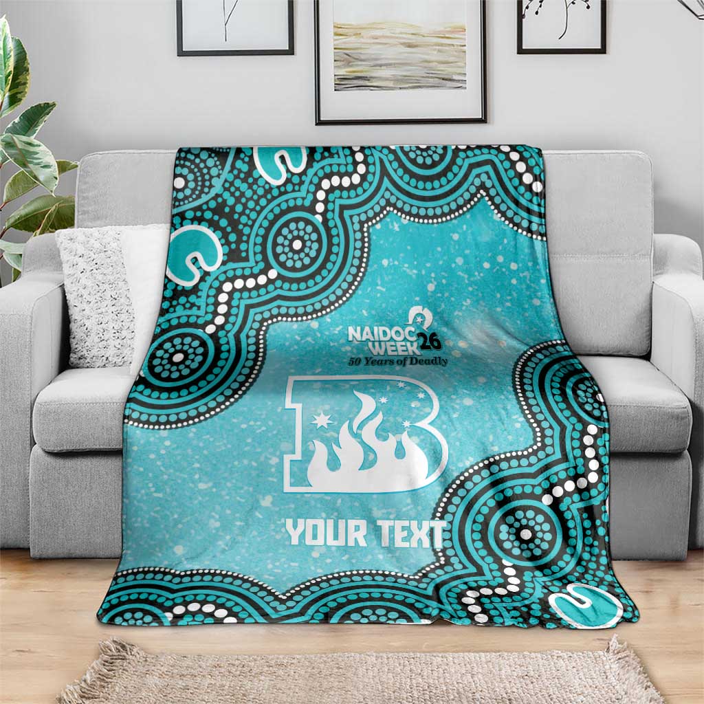 Brisbane Heat NAIDOC Week 2026 Custom Blanket 50 Years Deadly Indigenous Art Glitter Effect