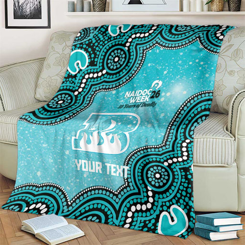 Brisbane Heat NAIDOC Week 2026 Custom Blanket 50 Years Deadly Indigenous Art Glitter Effect