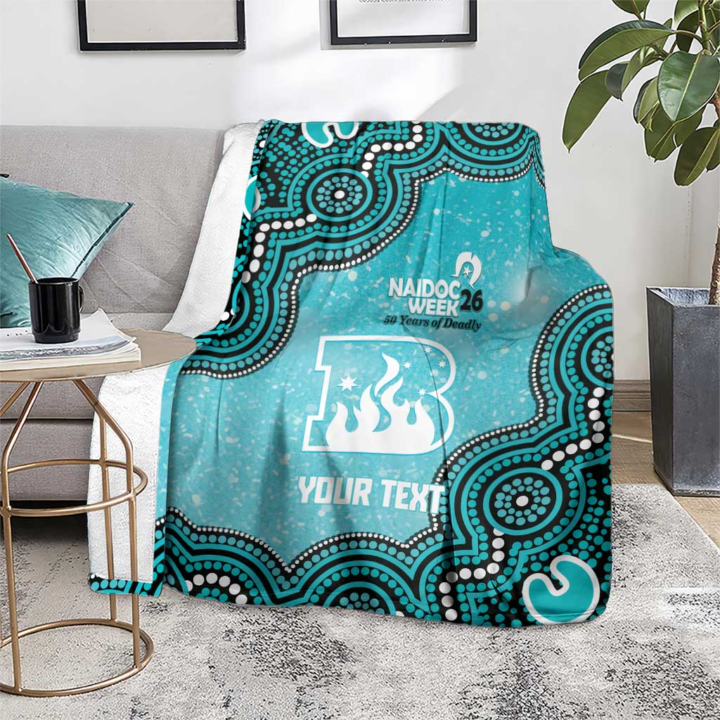 Brisbane Heat NAIDOC Week 2026 Custom Blanket 50 Years Deadly Indigenous Art Glitter Effect