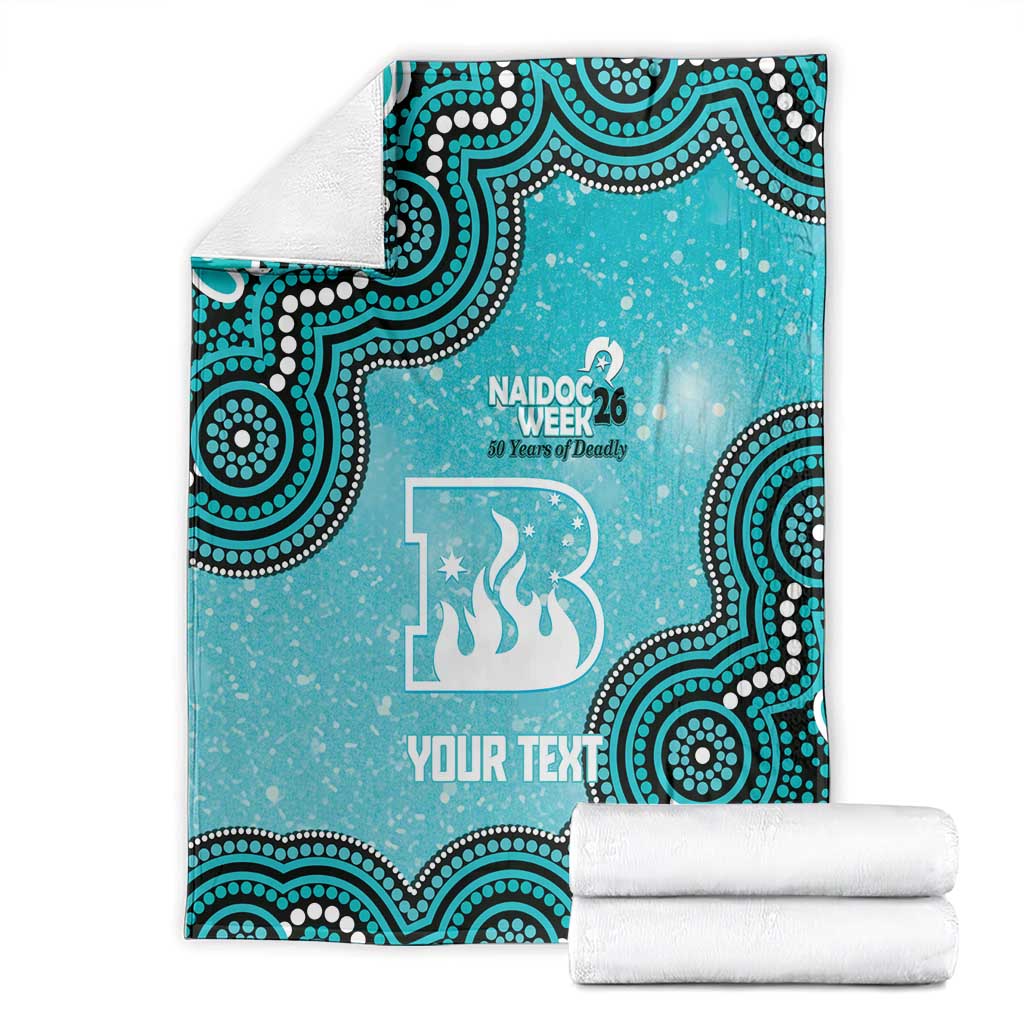 Brisbane Heat NAIDOC Week 2026 Custom Blanket 50 Years Deadly Indigenous Art Glitter Effect