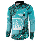 Brisbane Heat NAIDOC Week 2026 Custom Button Sweatshirt 50 Years Deadly Indigenous Art Glitter Effect