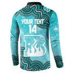 Brisbane Heat NAIDOC Week 2026 Custom Button Sweatshirt 50 Years Deadly Indigenous Art Glitter Effect