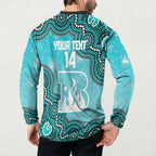 Brisbane Heat NAIDOC Week 2026 Custom Button Sweatshirt 50 Years Deadly Indigenous Art Glitter Effect