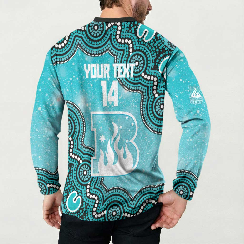 Brisbane Heat NAIDOC Week 2026 Custom Button Sweatshirt 50 Years Deadly Indigenous Art Glitter Effect