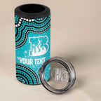 Brisbane Heat NAIDOC Week 2026 Custom 4 in 1 Can Cooler Tumbler 50 Years Deadly Indigenous Art Glitter Effect