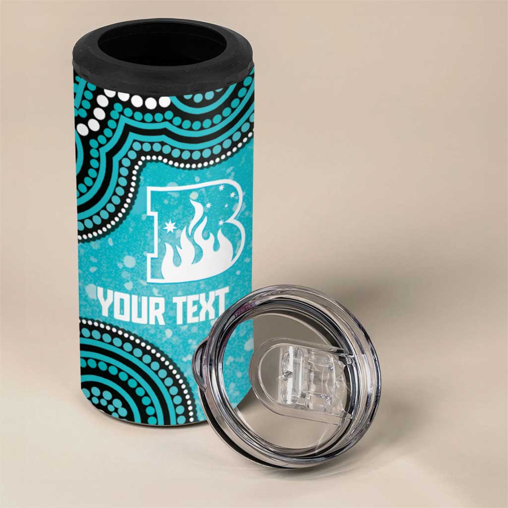 Brisbane Heat NAIDOC Week 2026 Custom 4 in 1 Can Cooler Tumbler 50 Years Deadly Indigenous Art Glitter Effect