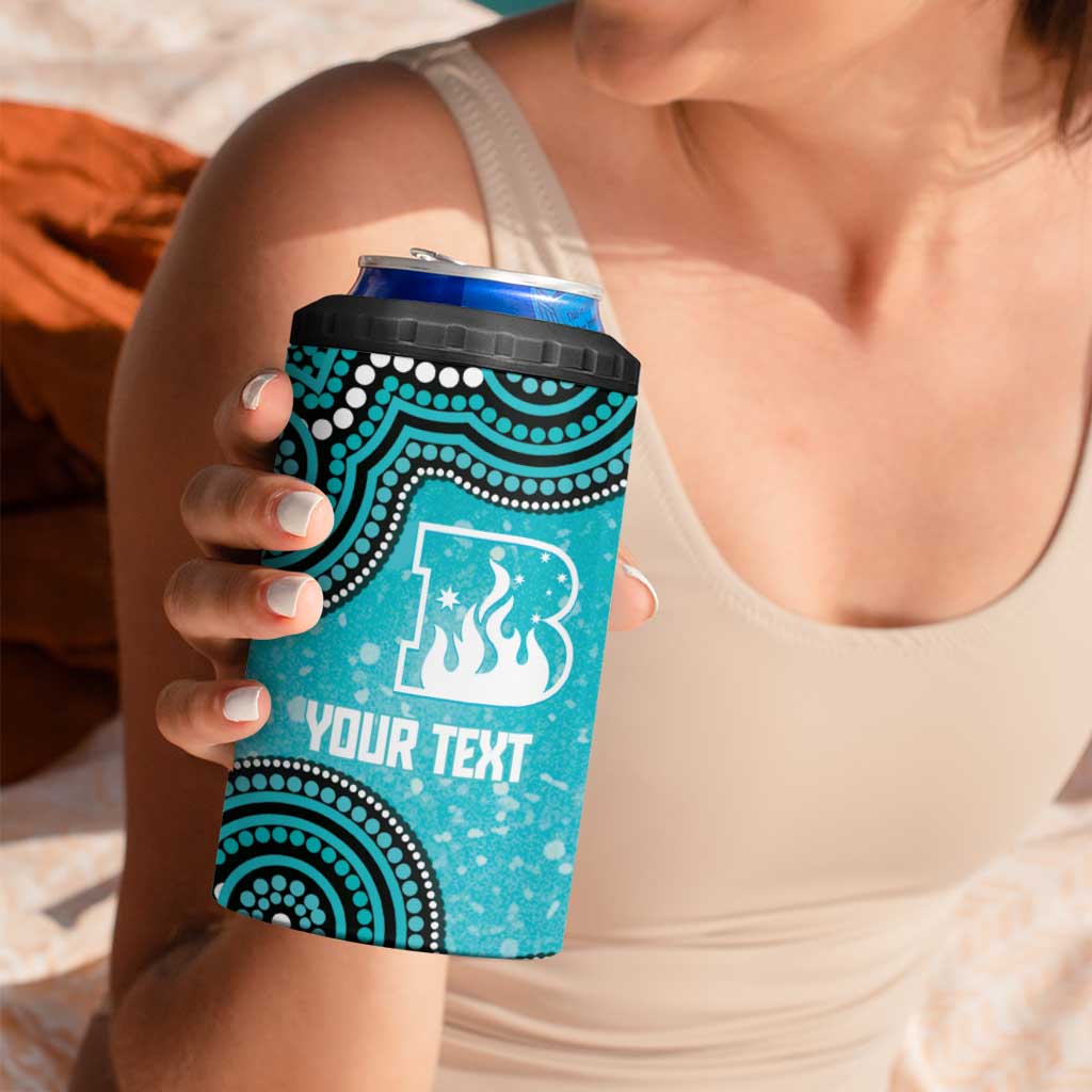 Brisbane Heat NAIDOC Week 2026 Custom 4 in 1 Can Cooler Tumbler 50 Years Deadly Indigenous Art Glitter Effect