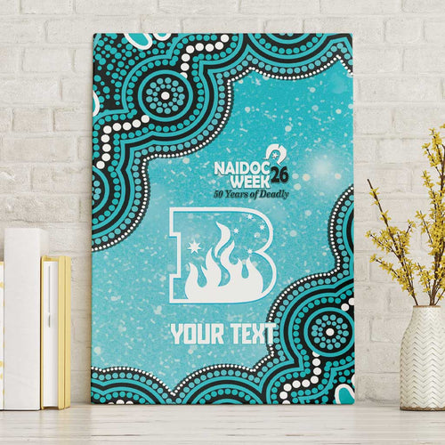 Brisbane Heat NAIDOC Week 2026 Custom Canvas Wall Art 50 Years Deadly Indigenous Art Glitter Effect