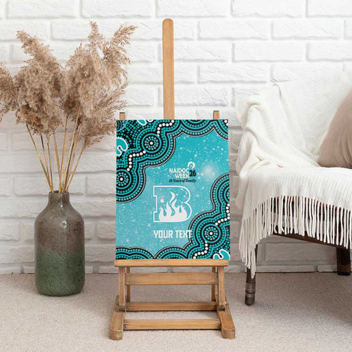 Brisbane Heat NAIDOC Week 2026 Custom Canvas Wall Art 50 Years Deadly Indigenous Art Glitter Effect