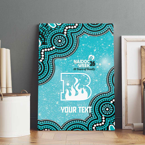 Brisbane Heat NAIDOC Week 2026 Custom Canvas Wall Art 50 Years Deadly Indigenous Art Glitter Effect