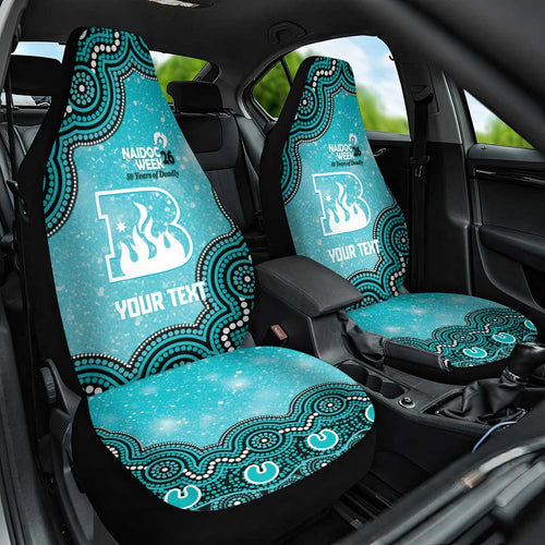Brisbane Heat NAIDOC Week 2026 Custom Car Seat Cover 50 Years Deadly Indigenous Art Glitter Effect