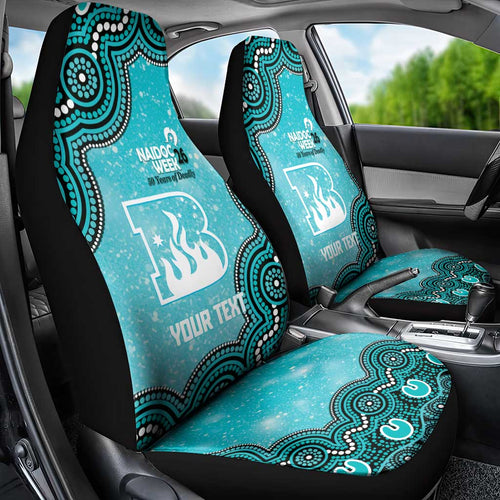 Brisbane Heat NAIDOC Week 2026 Custom Car Seat Cover 50 Years Deadly Indigenous Art Glitter Effect