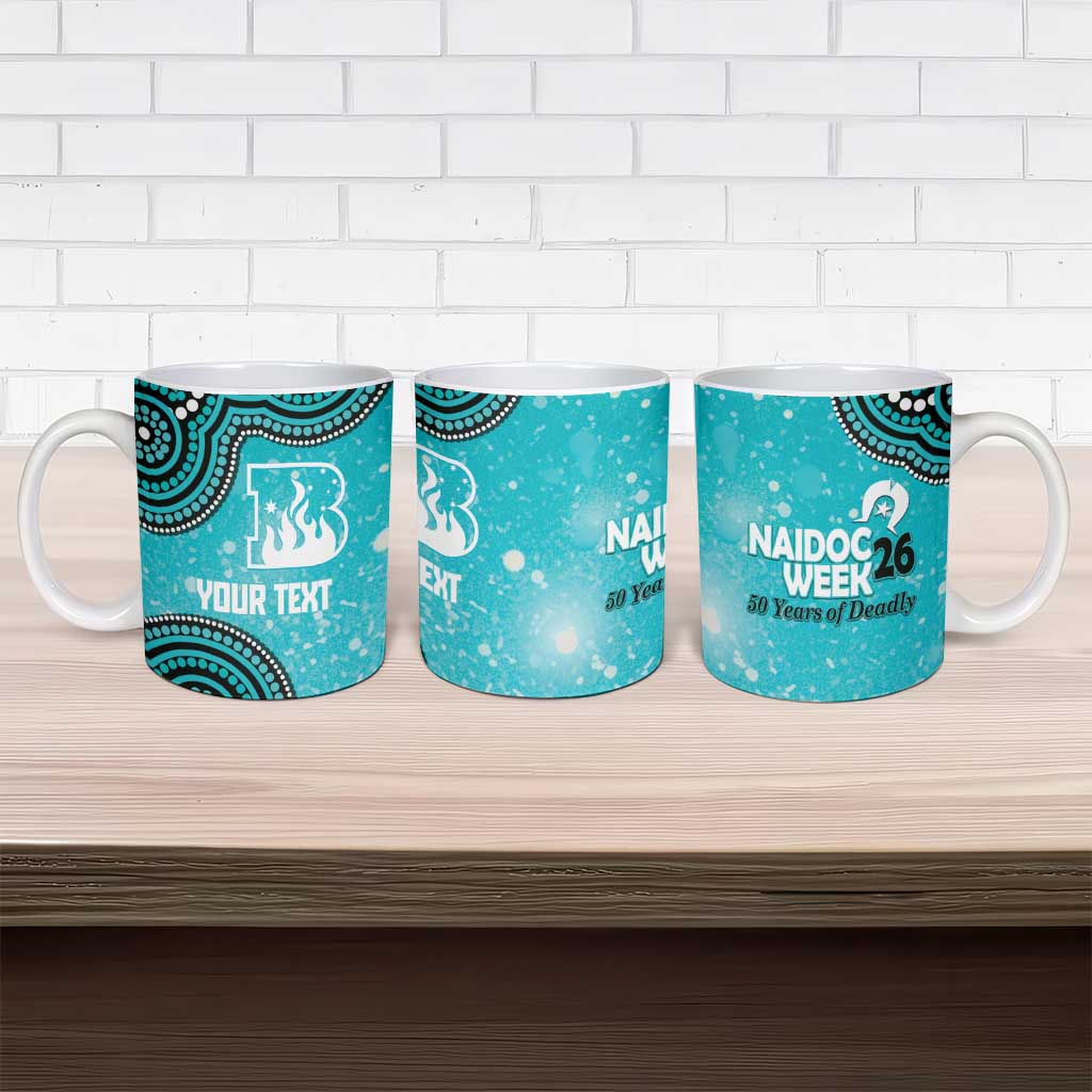 Brisbane Heat NAIDOC Week 2026 Custom Ceramic Mug 50 Years Deadly Indigenous Art Glitter Effect