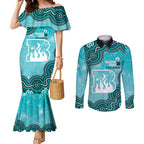 Brisbane Heat NAIDOC Week 2026 Custom Couples Matching Mermaid Dress and Long Sleeve Button Shirt 50 Years Deadly Indigenous Art Glitter Effect