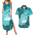 Brisbane Heat NAIDOC Week 2026 Custom Couples Matching Summer Maxi Dress and Hawaiian Shirt 50 Years Deadly Indigenous Art Glitter Effect