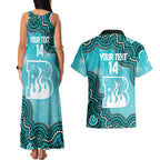 Brisbane Heat NAIDOC Week 2026 Custom Couples Matching Tank Maxi Dress and Hawaiian Shirt 50 Years Deadly Indigenous Art Glitter Effect
