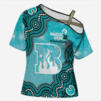 Brisbane Heat NAIDOC Week 2026 Custom Cross Shoulder Shirt 50 Years Deadly Indigenous Art Glitter Effect