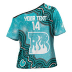 Brisbane Heat NAIDOC Week 2026 Custom Cross Shoulder Shirt 50 Years Deadly Indigenous Art Glitter Effect