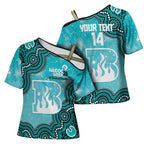Brisbane Heat NAIDOC Week 2026 Custom Cross Shoulder Shirt 50 Years Deadly Indigenous Art Glitter Effect
