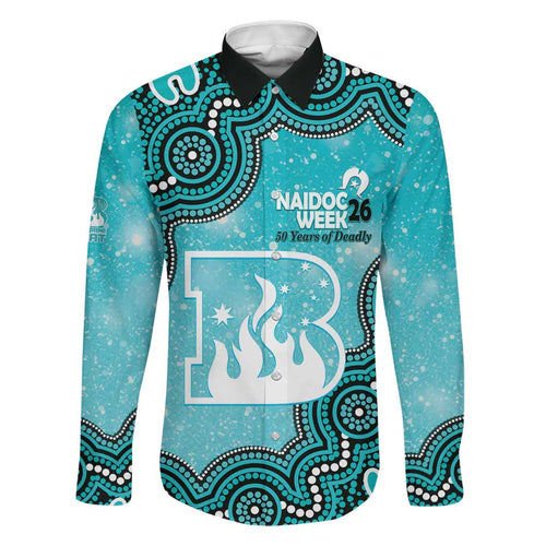 Brisbane Heat NAIDOC Week 2026 Custom Family Matching Mermaid Dress and Hawaiian Shirt 50 Years Deadly Indigenous Art Glitter Effect