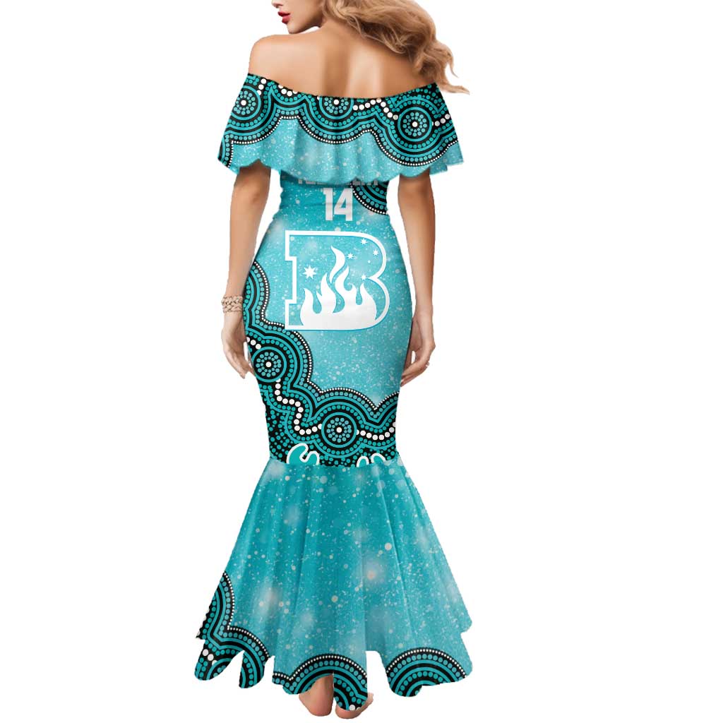Brisbane Heat NAIDOC Week 2026 Custom Family Matching Mermaid Dress and Hawaiian Shirt 50 Years Deadly Indigenous Art Glitter Effect