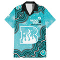 Brisbane Heat NAIDOC Week 2026 Custom Family Matching Off The Shoulder Long Sleeve Dress and Hawaiian Shirt 50 Years Deadly Indigenous Art Glitter Effect