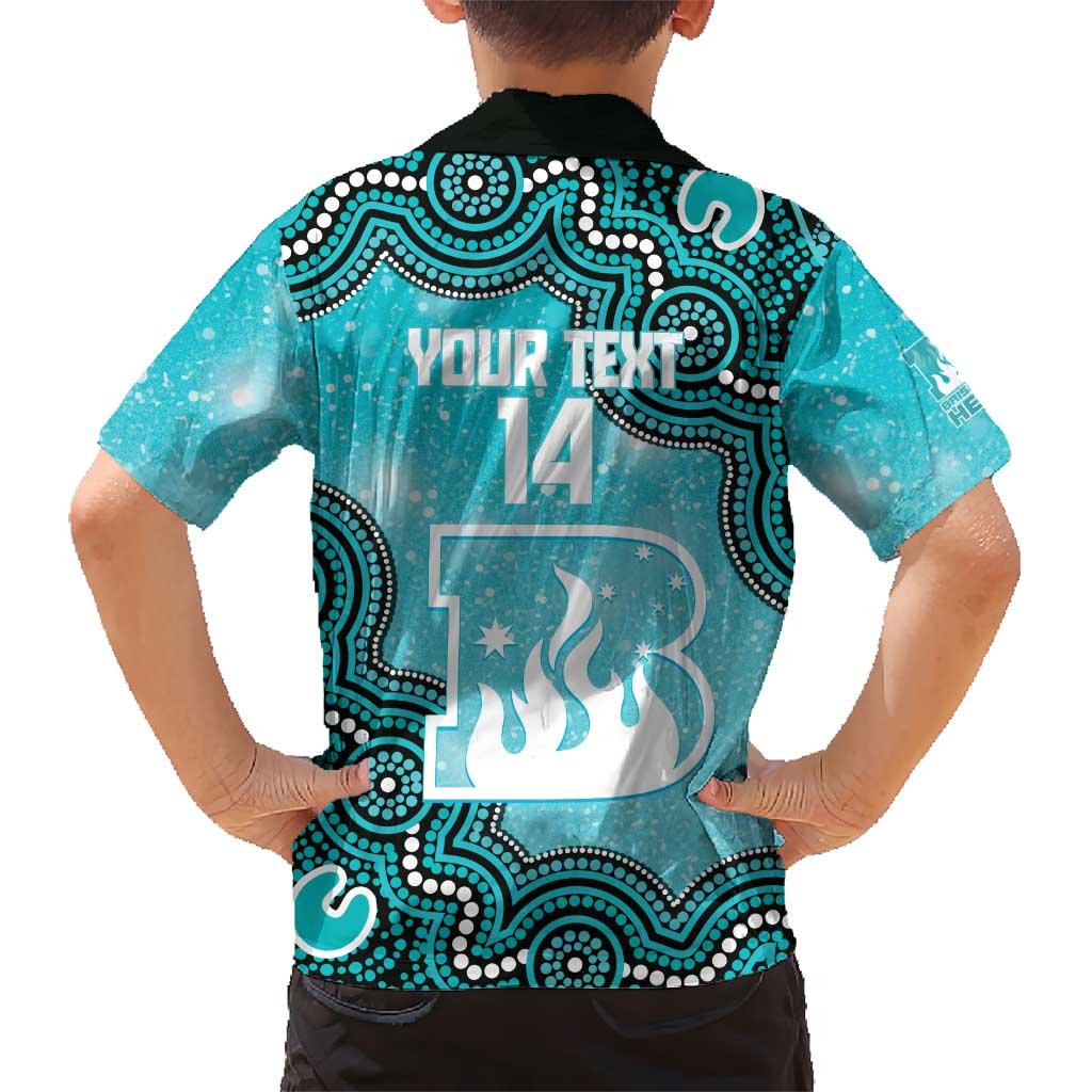 Brisbane Heat NAIDOC Week 2026 Custom Family Matching Off Shoulder Maxi Dress and Hawaiian Shirt 50 Years Deadly Indigenous Art Glitter Effect