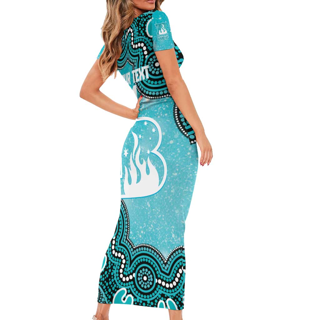 Brisbane Heat NAIDOC Week 2026 Custom Family Matching Short Sleeve Bodycon Dress and Hawaiian Shirt 50 Years Deadly Indigenous Art Glitter Effect