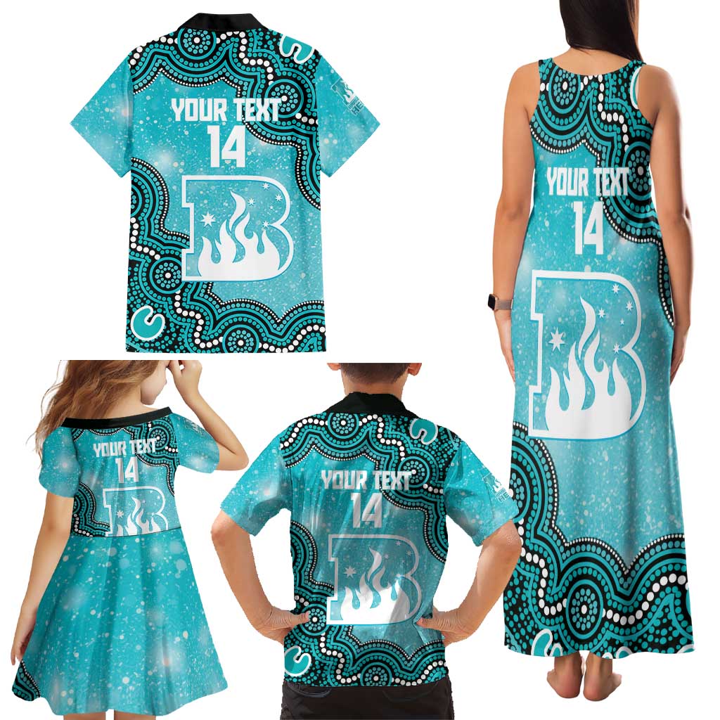 Brisbane Heat NAIDOC Week 2026 Custom Family Matching Tank Maxi Dress and Hawaiian Shirt 50 Years Deadly Indigenous Art Glitter Effect