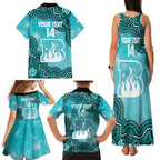 Brisbane Heat NAIDOC Week 2026 Custom Family Matching Tank Maxi Dress and Hawaiian Shirt 50 Years Deadly Indigenous Art Glitter Effect