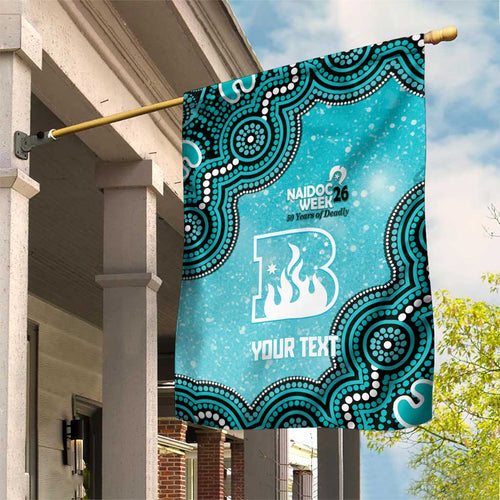 Brisbane Heat NAIDOC Week 2026 Custom Garden Flag 50 Years Deadly Indigenous Art Glitter Effect
