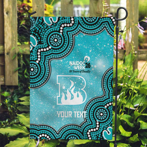 Brisbane Heat NAIDOC Week 2026 Custom Garden Flag 50 Years Deadly Indigenous Art Glitter Effect