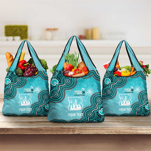Brisbane Heat NAIDOC Week 2026 Custom Grocery Bag 50 Years Deadly Indigenous Art Glitter Effect