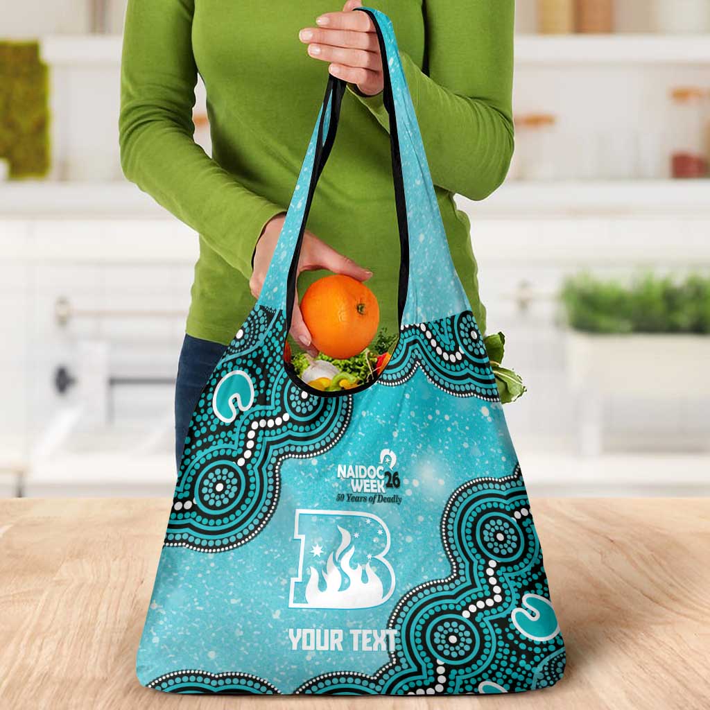 Brisbane Heat NAIDOC Week 2026 Custom Grocery Bag 50 Years Deadly Indigenous Art Glitter Effect