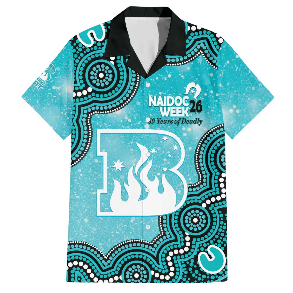 Brisbane Heat NAIDOC Week 2026 Custom Hawaiian Shirt 50 Years Deadly Indigenous Art Glitter Effect