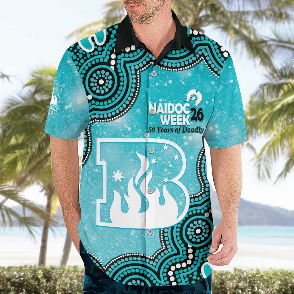 Brisbane Heat NAIDOC Week 2026 Custom Hawaiian Shirt 50 Years Deadly Indigenous Art Glitter Effect