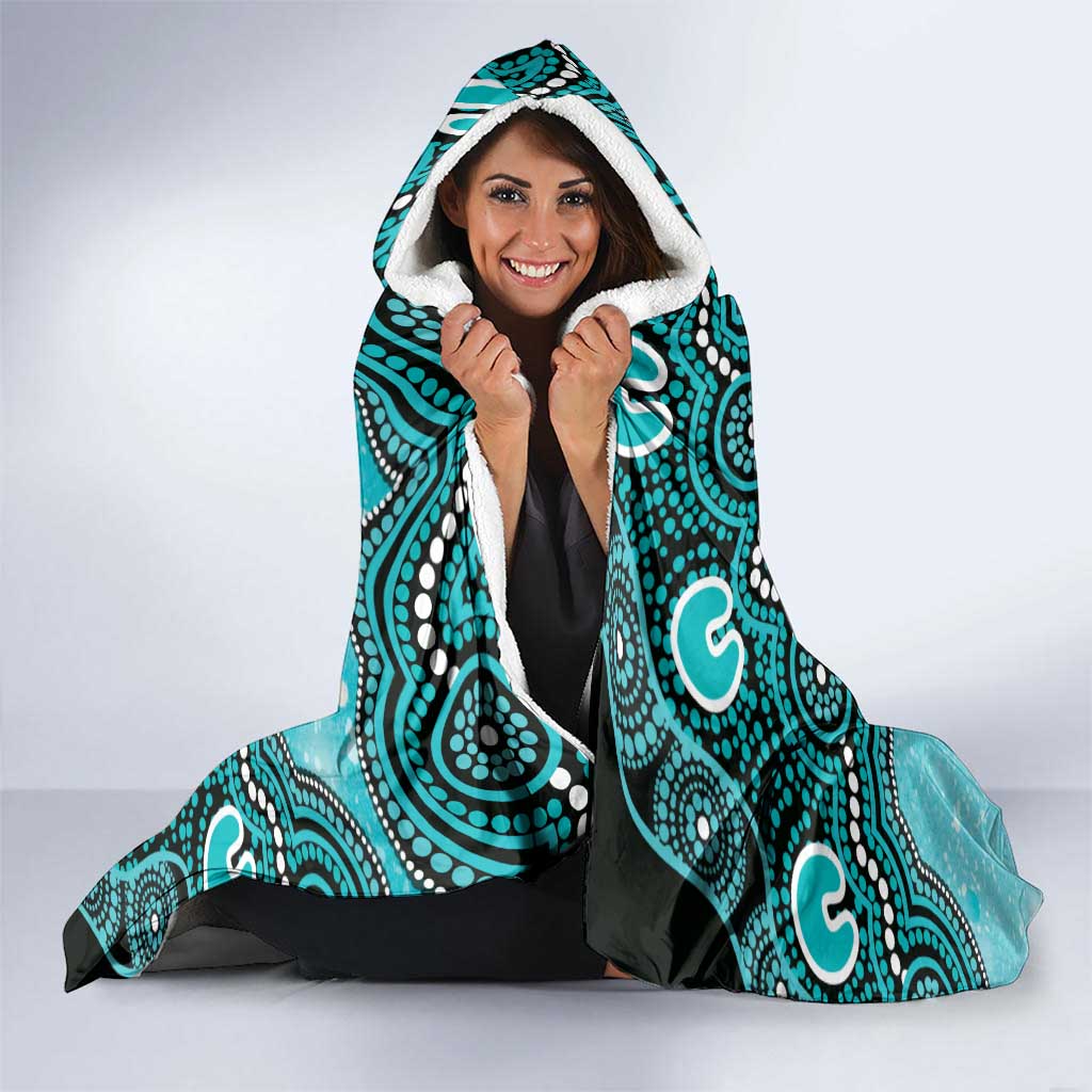 Brisbane Heat NAIDOC Week 2026 Custom Hooded Blanket 50 Years Deadly Indigenous Art Glitter Effect