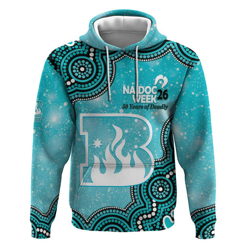Brisbane Heat NAIDOC Week 2026 Custom Hoodie 50 Years Deadly Indigenous Art Glitter Effect