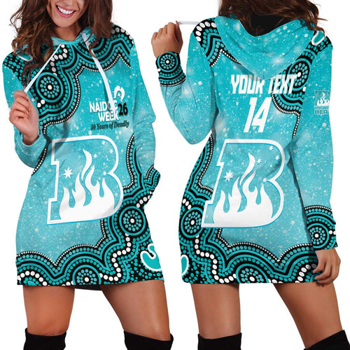 Brisbane Heat NAIDOC Week 2026 Custom Hoodie Dress 50 Years Deadly Indigenous Art Glitter Effect