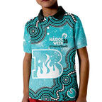 Brisbane Heat NAIDOC Week 2026 Custom Kid Polo Shirt 50 Years Deadly Indigenous Art Glitter Effect