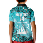 Brisbane Heat NAIDOC Week 2026 Custom Kid Polo Shirt 50 Years Deadly Indigenous Art Glitter Effect