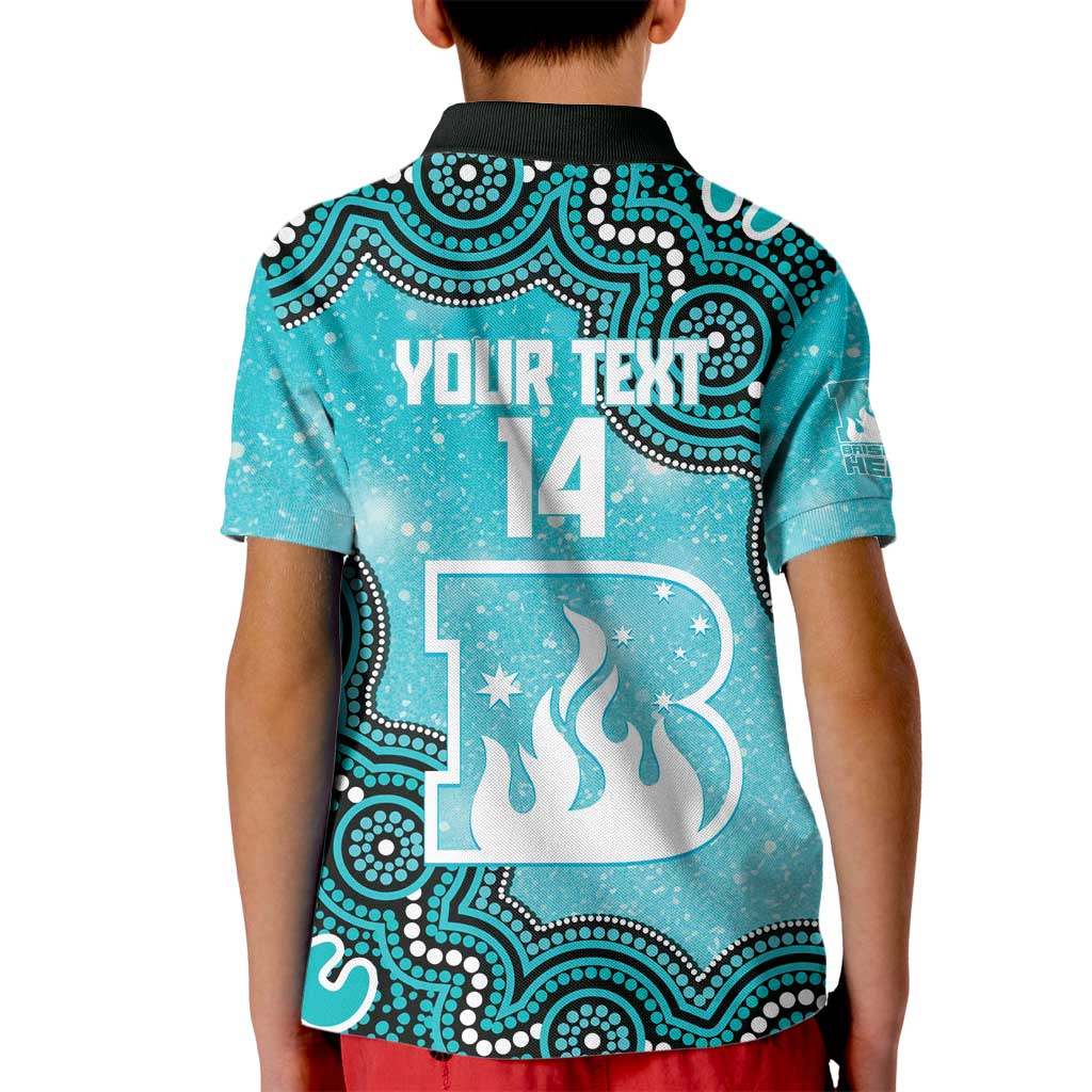 Brisbane Heat NAIDOC Week 2026 Custom Kid Polo Shirt 50 Years Deadly Indigenous Art Glitter Effect