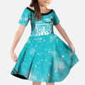 Brisbane Heat NAIDOC Week 2026 Custom Kid Short Sleeve Dress 50 Years Deadly Indigenous Art Glitter Effect