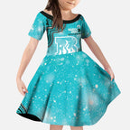 Brisbane Heat NAIDOC Week 2026 Custom Kid Short Sleeve Dress 50 Years Deadly Indigenous Art Glitter Effect
