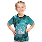 Brisbane Heat NAIDOC Week 2026 Custom Kid T Shirt 50 Years Deadly Indigenous Art Glitter Effect
