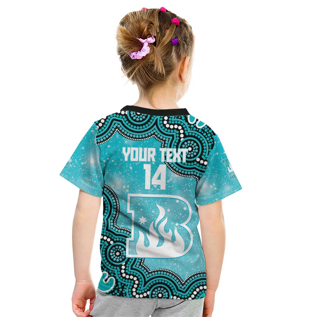 Brisbane Heat NAIDOC Week 2026 Custom Kid T Shirt 50 Years Deadly Indigenous Art Glitter Effect