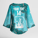 Brisbane Heat NAIDOC Week 2026 Custom Kimono Sleeve Blouse 50 Years Deadly Indigenous Art Glitter Effect