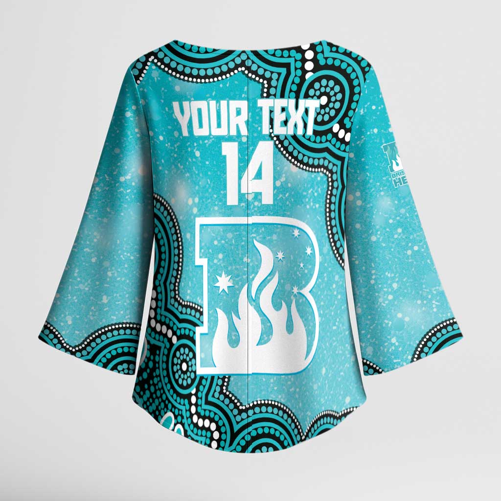 Brisbane Heat NAIDOC Week 2026 Custom Kimono Sleeve Blouse 50 Years Deadly Indigenous Art Glitter Effect