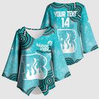 Brisbane Heat NAIDOC Week 2026 Custom Kimono Sleeve Blouse 50 Years Deadly Indigenous Art Glitter Effect